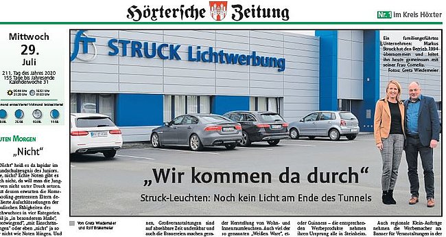 Struck Lichtwerbung - Werbetechnik - "Wir kommen da durch"